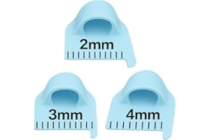 HARMOMENTUM Edge Stitch Lock and Sewing Gauge-Sewing Gauge-Edge Sewing Lockranding Tool-Needle Gauge Quilting Ruler for Straight & Curved Seams for Beginners,Professional Sewers - 2/3/4 Mm, 3 Pcs,Plastic (Green)