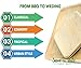 10'' Square Disposable Bamboo, Areca Palm Leaf Plates (25 Pack) + 6