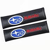 Bearfire Car Seat Belts Covers Padding Carbon Fiber Leather Belt Shoulder Sleeve for Subaru Accessories