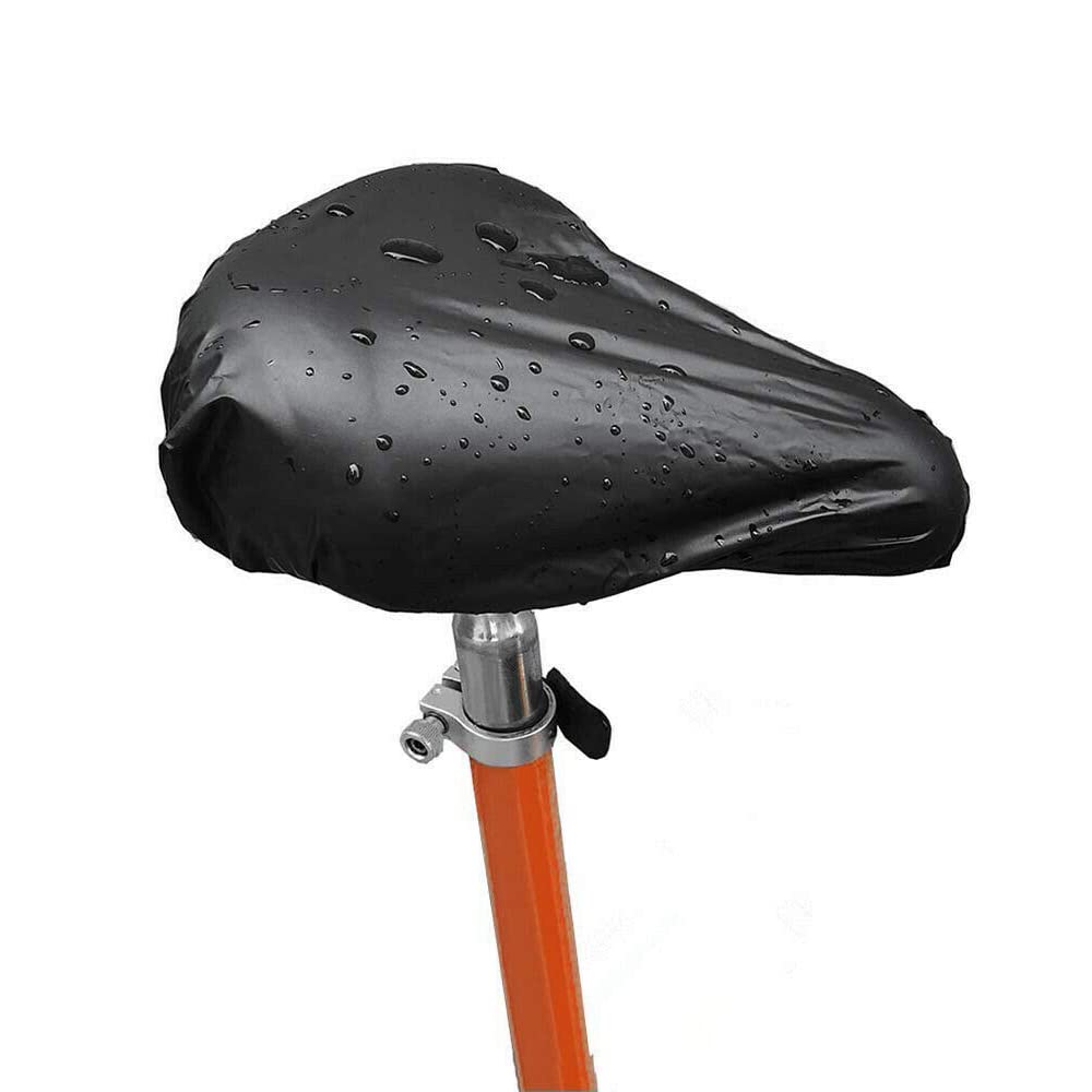 Bicycle saddle cover, 2PCS waterproof bicycle seat cover for most bicycle seats, black, M (27x21x10cm)