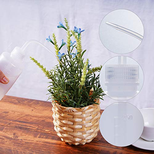 4 Pcs 250ml Plastic Safety Lab Wash Bottle,Squeeze Bottle with Scale Labels (8 oz/4 Bottle).