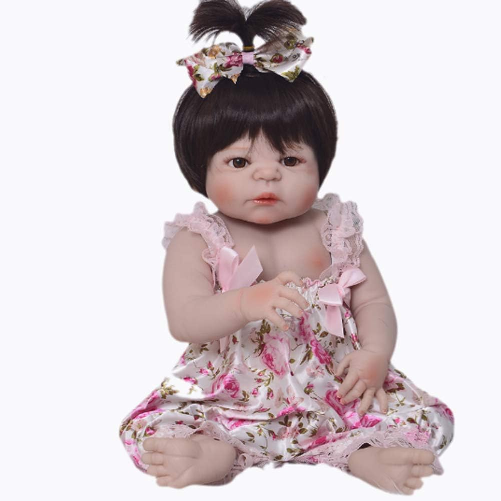 Prezzo JTYX DOLLS 57cm Rinascita Bambola Silicone Morbido Simulazione Bambino Occhi Marroni Realistico Regalo per Neonato Adorabile Lavabile,Color1,57cm Offerte