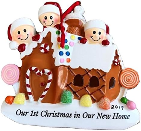Our 1st Christmas In New Home Personalized Christmas Ornament (Family of 3) 2017