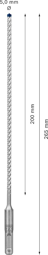 Bosch EXPERT SDS plus-7X Hammer Drill Bit 5 mm Carbide 200 x 265 mm view 3