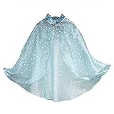 Girls Princess Polka Dots Blue Cape
