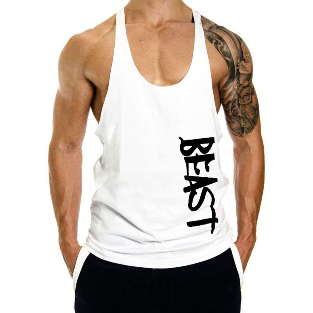 Buy THE BLAZZE Men's Beast Tank Tops Muscle Gym Bodybuilding Vest