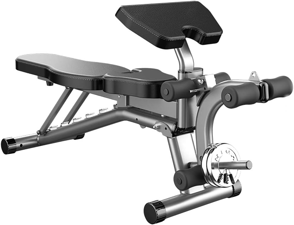 Adjustable Weight Exercise Bench,660 lb Foldable Utility Weight Bench for Full Body Workout- Multi-Purpose Incline/Decline/Sit-up Dumbbell Bench/Board