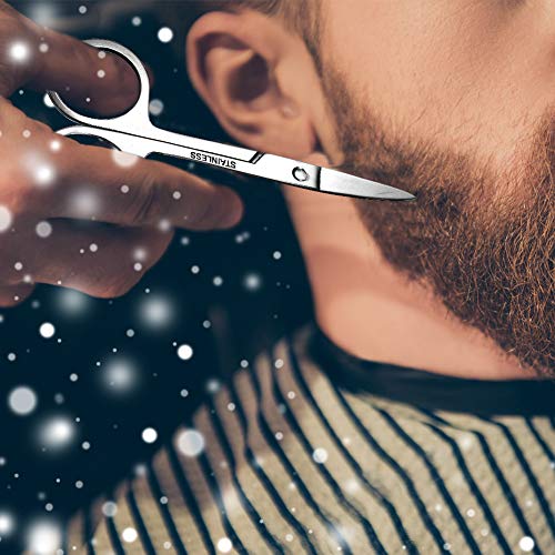 DaveandAthena 6 Pack Eyebrow Scissors Nail Scissors Stainless Steel Cuticle Scissors Beard Mustache Eyebrow Trimmer