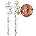 U7 Belly Rings 18K Gold Platinum Plated Sexy Beach Wear Navel Ring 14G Cubic Zirconia Dangle Leaf Flower Belly Button Rings for Women Girls