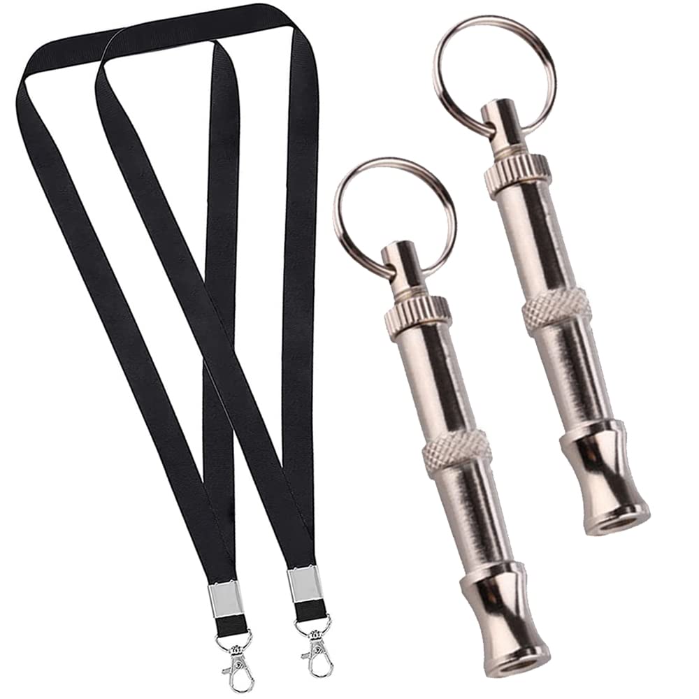 MBUYGYUO 2 Pcs Ultrasonic Training Whistle Dog Whistle for Recall with Strap Puppy Adjustable Stop Barking Dog Whistles for Dog Training Ultrasonic High Pitch Frequencies to Stop Dog Barking