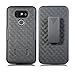 Microseven LG G5 Case, Super Slim Hard Shell Holster Case Combo with Kickstand and Belt Swivel Clip for LG G5 with Microseven Packaging (Wave Black)
