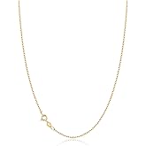 Jewlpire 18k Gold Plated 925 Sterling Silver Chain Necklace for Women, 1mm Cable Chain Necklace Sturdy & Shiny Women's Chain Necklaces 14 16 17 18 20 22 24 Inch