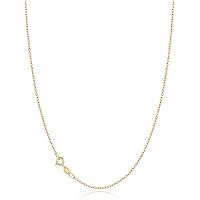 Jewelry Affairs - Collar De Cadena Ajustable De Oro Real Amarillo De 10 Quilates, 1 Mm, 22 Pulgadas