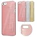 Armband Value Pack for iPhone SE/5S/5 by Mediabridge - 3 Glossy Slim Shell Cases (Pink, Clear & Gold), 1 Silicone Case, 1 Premium Glass Screen Protector & 1 Elastic Velcro Strap (Part# AB2-I5-B)