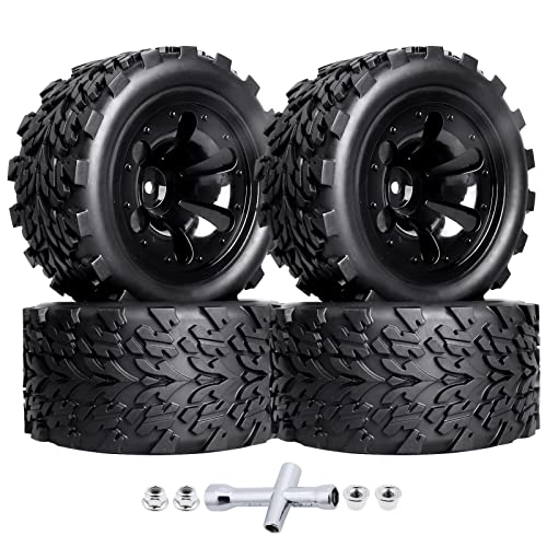 Hobbypark PreGlued 12mm Hex Wheels and Tires for