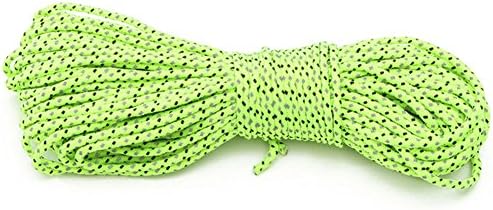 SunBeter Reflective Cord Guy Line Tent Guide Rope Nylon Cord for Outdoor Camping And Hiking Fluorescent Green
