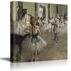 "The Ballet Class by Edgar Degas - Canvas Art Home Art - 12x12 inches