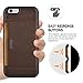 ZVE Case for Apple iPhone 6s and iPhone 6, 4.7 inch, Slim Leather Wallet Case with Credit Card Holder Slot Pocket Protective Case Cover for Apple iPhone 6 / 6s - Dark Brown