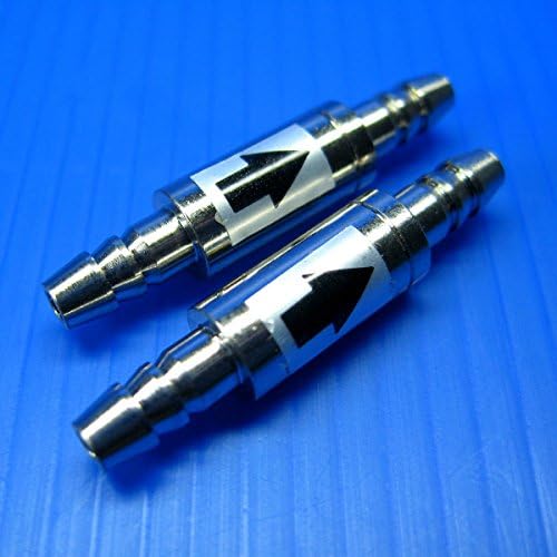 2pcs STAINLESS STEEL CHECK VALVE -air co2 line 4/6mm tubing Regulator Diffuser