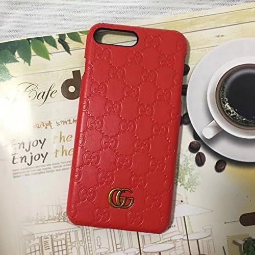 iPhone7/8 Plus --US Fast Deliver Guarantee FBA-- Luxury PU Leather Style Case Cover for Apple iPhone 7 Plus iPhone 8 Plus Only (Red GGc)