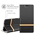 RIFFUE Xiaomi Mi 5X Case, Xiaomi Mi A1 Case, Premium Slim Thin PU Leather Flip Case Protective Foldable Stand Feature Cover With Retro Denim Pattern for Xiaomi Mi 5X / A1 2017 - Black