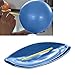 Exercise Ball - Stability Ball for Pilates, Yoga, Barre, Training and Physical Therapy- Improves Balance, Core Strength, Back Pain & Posture- Comes with Straw(2 Pcs) (Blue)