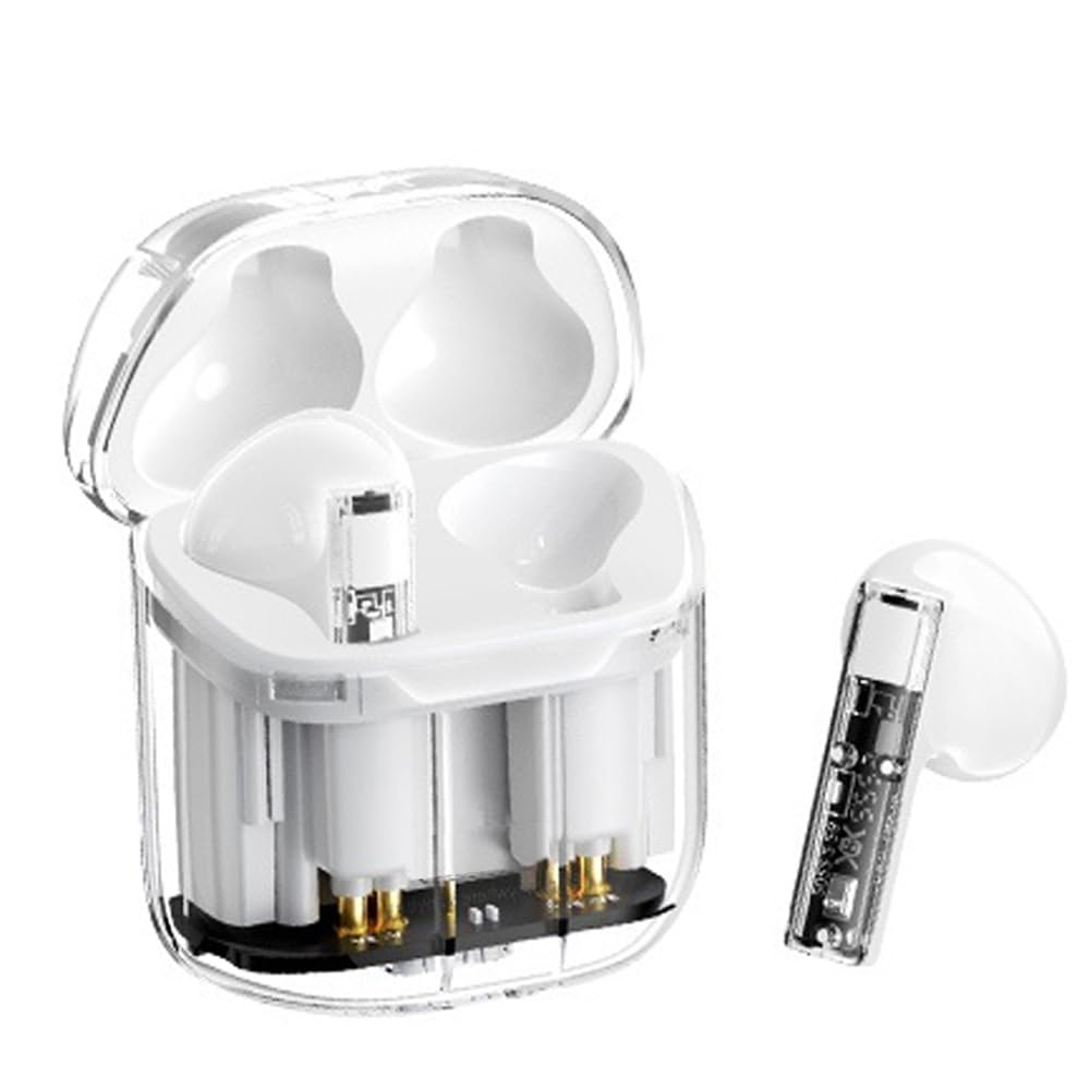 AMPLE Wireless Earbuds For Nothing CMF Phone 3/2 Pro/(3a)/(3a) Pro/(2a)/(2a) Plus/CMF 1/(2)/ (1)/OnePlus 12 12R 11R 11, Stereo Music Earbuds Lightweight Sport In Ear Earphones Headphones (WHITE)