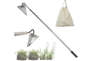HRADHOL Premium Quality Hardened All-Steel Triangle Hand Plow Hoe for Backyard Weeding,Tough Welded Hoe, Loosening,Farm Planting,Dig a Hole，6-Inch Welded Steel Head, 54-Inch Stainless Steel Handle