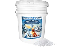 HOME AND COUNTRY USA Friendly Paw Pet Friendly Ice Melt (20 LB Pail) - Our Driveway and Sidewalk Deicer Will Keep Your Pets and Children Safe in The Harshest of Conditions White