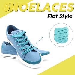 LUOFMISS 2 Pairs Flat Shoe Laces 5/16" Athletic