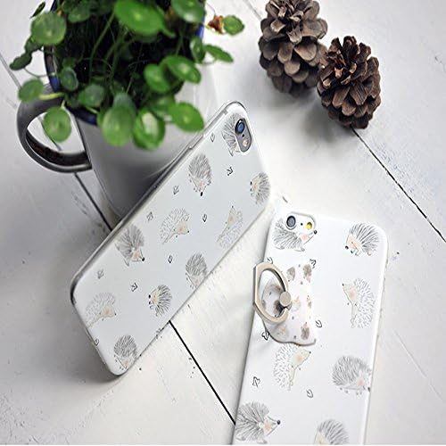 iPhone 6/6S Case,FenMing TPU Phone Case Durable Stylish Protective Slim Case With Ring Stand + Notebook Apple iPhone 6 / 6S (4.7 inch) (Hedgehog)