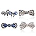 Ondder 4 Pack Crystal Rhinestones Bowknot Hair Clips Hair Pin Hair Barrettes Hair Accessories for Women