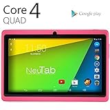 NeuTab® N7 Pro 7'' Quad Core Google Android 4.4 KitKat Tablet PC, 1024X600 Display, Bluetooth, HD Dual Camera, Google Play Pre-loaded, 3D-Game Supported (Pink)