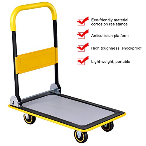 2 Goplus+Folding+Platform+Rolling+Flatbed