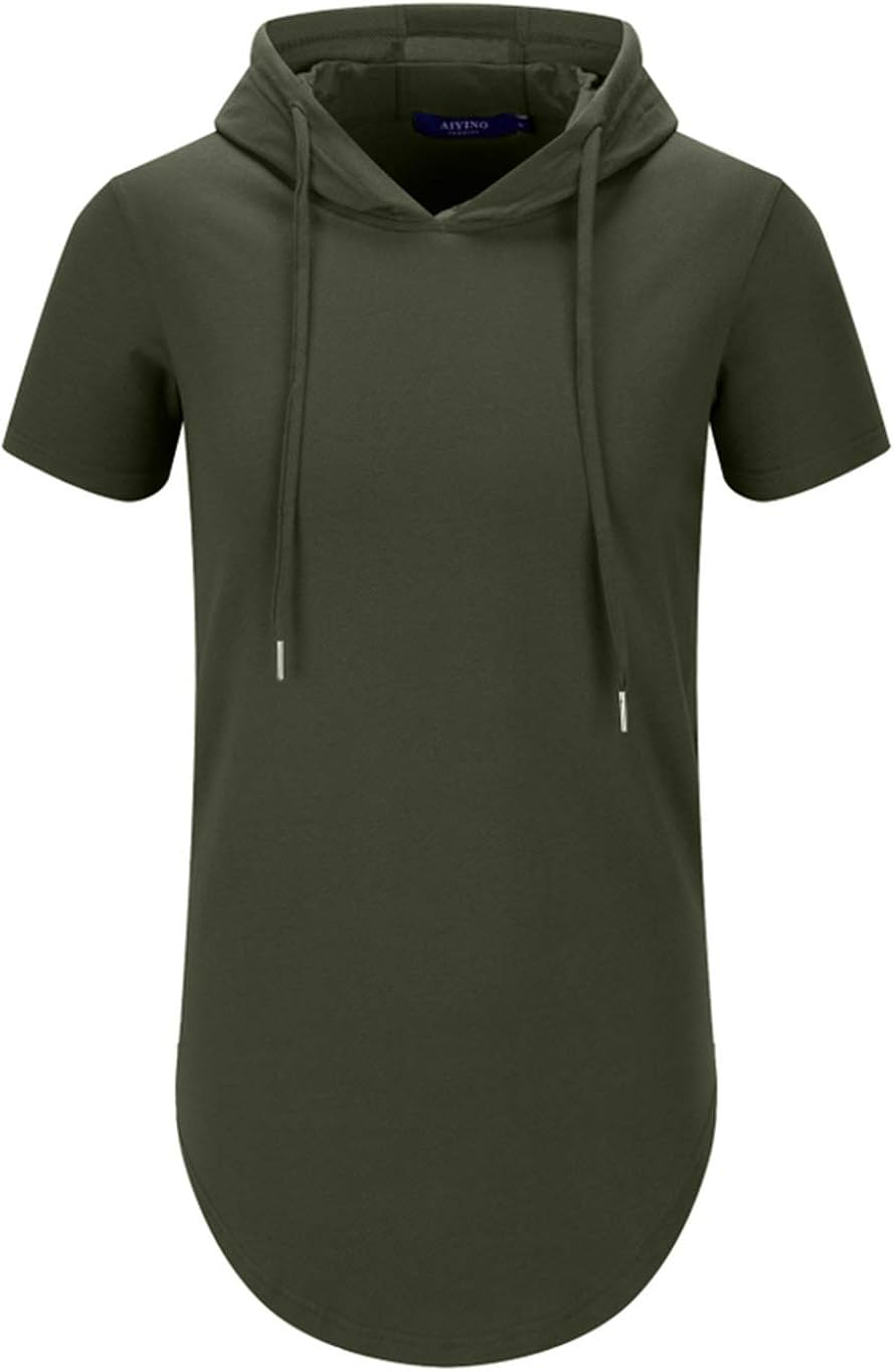 Aiyino Men's S-5X Short Sleeve Fashion Athletic Hoodies Sport Sweatshirt Hip Hop Pullover at  Men’s Clothing store
