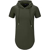 Aiyino Men's S-5X Short Sleeve Fashion Athletic Hoodies Sport Sweatshirt Hip Hop Pullover