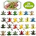 24 Pieces Plastic Frogs Mini Vinyl Frogs Assorted Frogs Figure Fun Toys Rainforest Character Toys for Boy Girl
