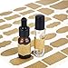 Mudder Fancy Shape Kraft Paper Essential Oil Bottle Stickers Labels Chalkboard Stickers Food Jars Labels, 4 Sheets