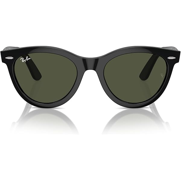 Ray-Ban RB2242F ウェイファーラーオーバル　OVY WAYFARER OVAL Sunglasses in Black and Green - RB2242F | Ray