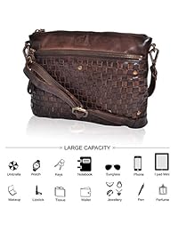 Bolsos cruzados para mujer-Monedero cruzado para mujer Monedero cruzado de cuero Bolso bandolera Monederos y bolsos bandolera