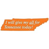Tennessee Volunteers "I Will Give my all for Tennessee Today" 14" Wall Sign - Small