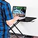 Compact Standing Desk Converter, 28in x 20in, Height Adjustable Desk Riser for Dual Monitor or Laptop, Convert any desk to a Stand up Desk, Sit or Stand while working, No assembly required (Black)