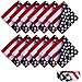 CoverYourHair USA Bandanas - 100% Cotton Bandanas - Patriotic Bandana - 12 Pack Bandanas - Bandanas with American Flag Headband (12 Pack American Flag Bandanas)