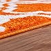 Well Woven Small Rug Mat Doormat Modern Kids Room Kitchen Rug Calipso Orange 1'8