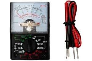 Analog Multimeter Voltmeter Ammeter Ohmmeter AC/DC 1000V 250mA Tester with Test Leads for Electrical Maintenance and Electron