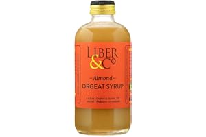 Liber & Co. Almond Orgeat Syrup (9.5 oz) Made with Whole, Roasted Almonds