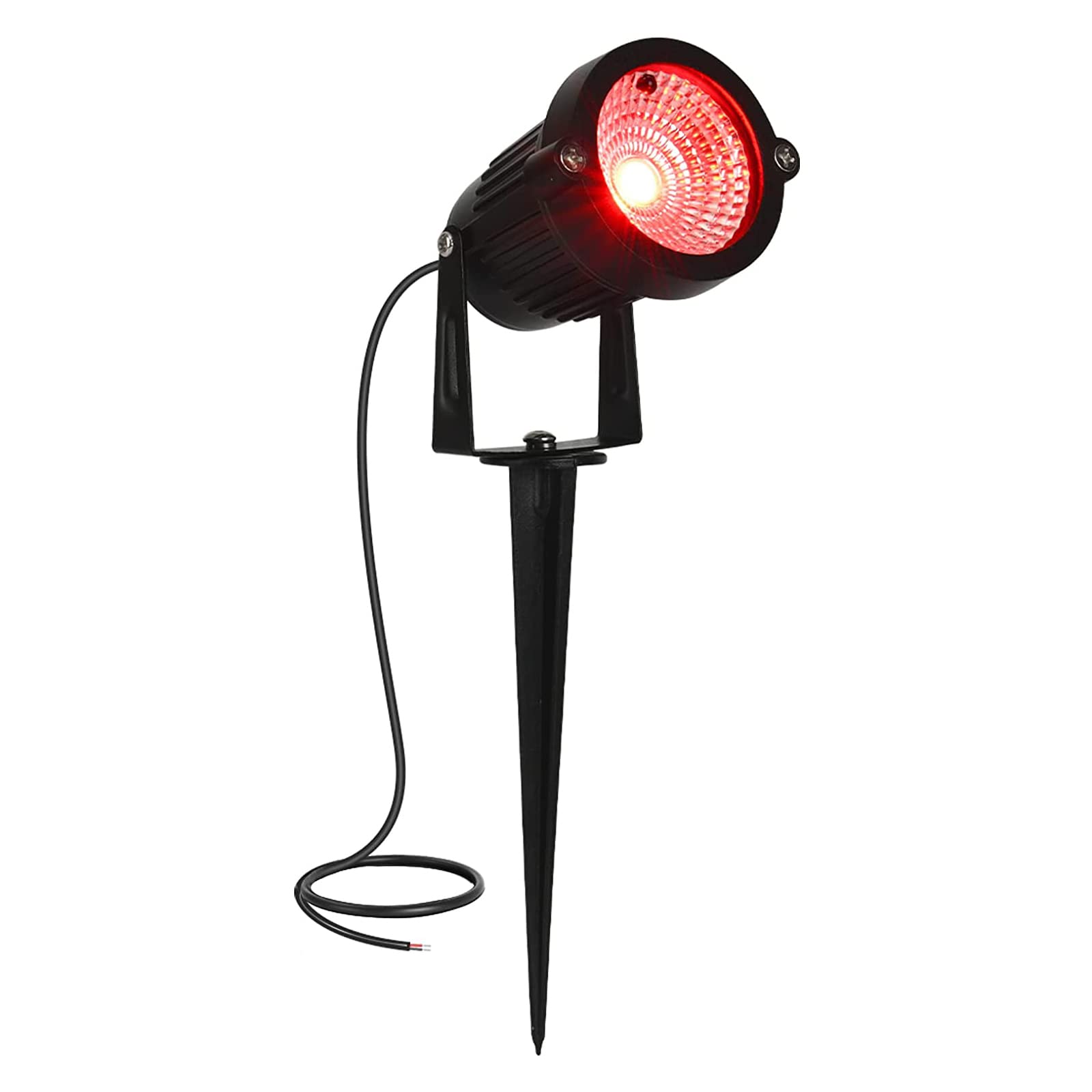 AHOTSUK LED Garden Spotlight Lighting Mains Powered Waterproof IP66 5W 12V DC Colour Changing Landscape Lights Low Voltage Spot Lights Outdoor Spike RGBW Lighting(1 Pack)