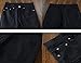 Men's Distressed Ripped Biker Moto Denim Pants Slim Fit Zipper Jeans (W30, Black)
