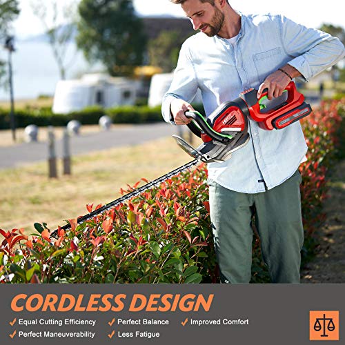 HENX 40V MAX Cordless Hedge Trimmer + Leaf Blower Combo Kit, 2.5AH