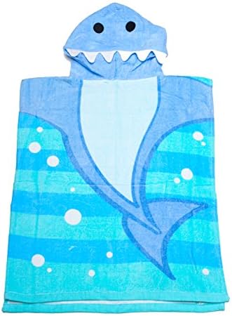 ROYAL WEAR Kids Shark Hooded Bath Towel 20X24